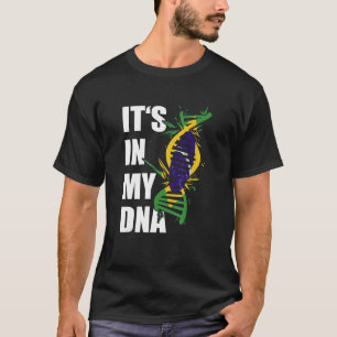 T-shirt C'est dans mon ADN Racines brésiliennes Brésil Dra