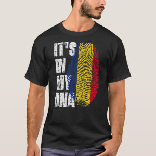 T-shirt C'est dans mon Adn Roumanie Drapeau roumain