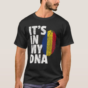 T-shirt C'EST DANS MON ADN Roumanie Roumanie Drapeau Homme