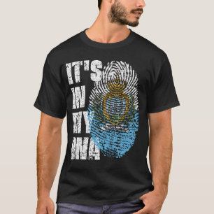 T-shirt C'EST DANS MON ADN San Marino Drapeau garçon cadea