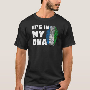 T-shirt C'est dans mon ADN Sierra Leone Drapeau empreintes