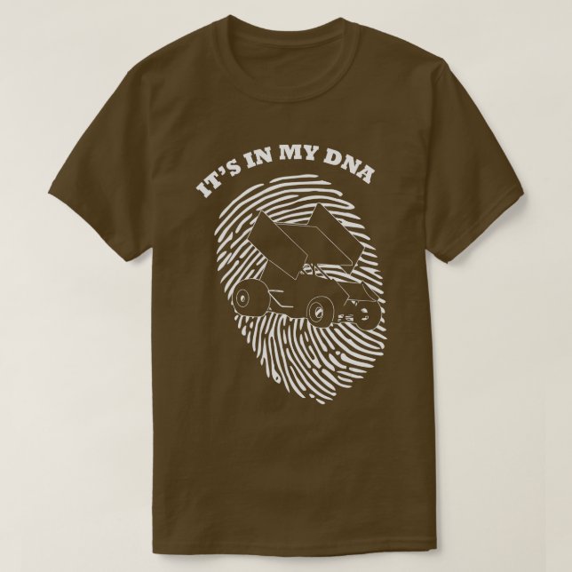 T-shirt C'Est Dans Mon ADN Sprint Voiture Course Course Em (Design devant)
