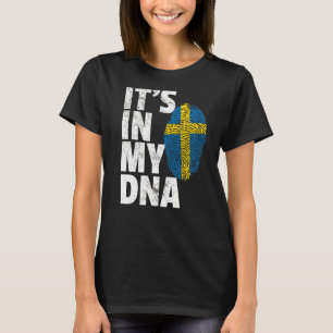 T-shirt C'est dans mon Adn Suède Drapeau suédois Hommes fe