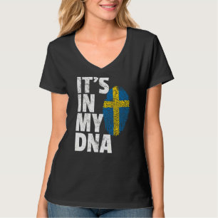 T-shirt C'est dans mon Adn Suède Drapeau suédois Hommes fe