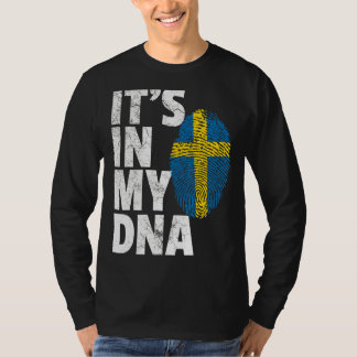 T-shirt C'est dans mon Adn Suède Drapeau suédois Hommes fe