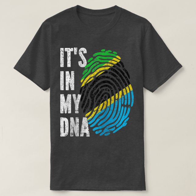 T-shirt C'EST DANS MON ADN Tanzanie Drapeau Tanzanien Ragl (Design devant)