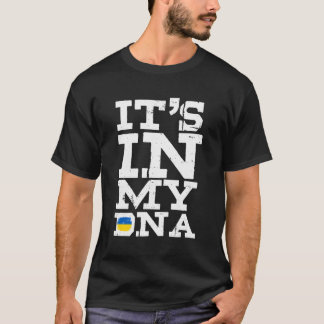 T-shirt C'Est Dans Mon Adn Ukraine Drapeau Ukrainien Homme