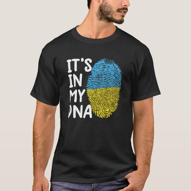 T-shirt C'est dans mon ADN Ukraine Le drapeau ukrainien Uk (Devant)