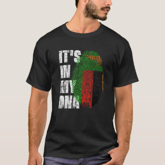 T-shirt C'est dans mon ADN Zambie Drapeau Zambie Zambie Za