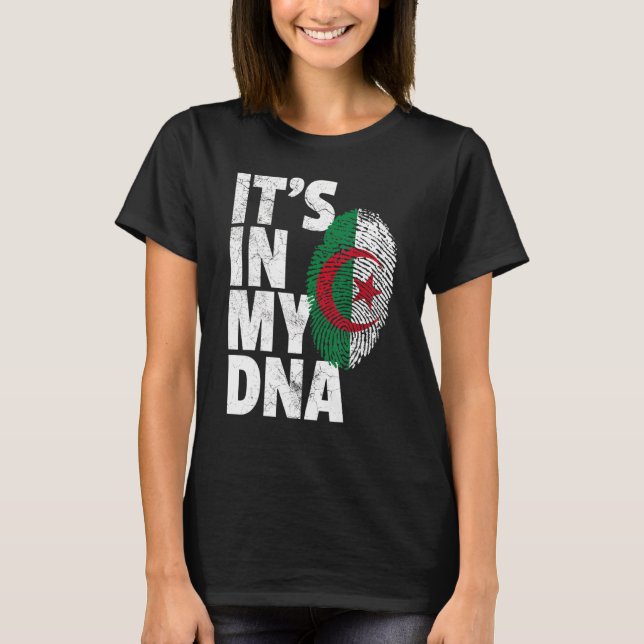 T-shirt C'est dans mon Adna Algérie Drapeau Hommes Femmes  (Devant)