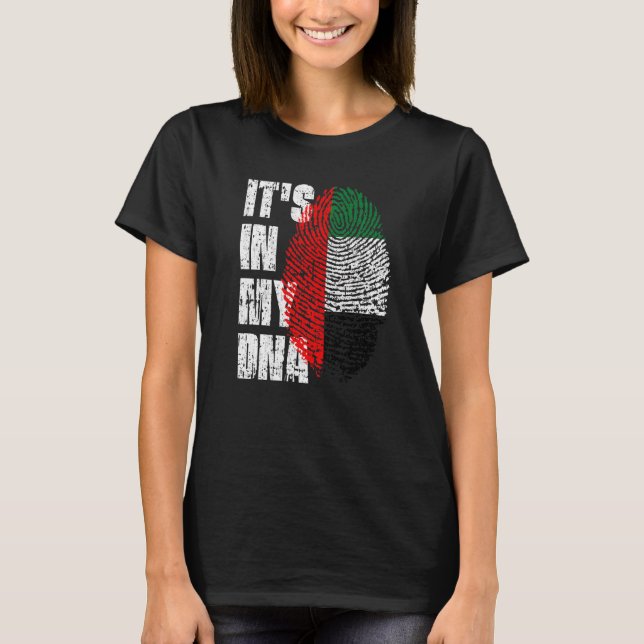 T-shirt C'est dans mon Adna Émirats Arabes Unis Drapeau Ua (Devant)