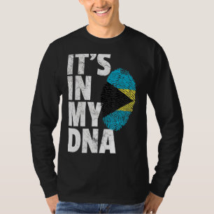 T-shirt C'est dans mon Dna Bahamas Drapeau Hommes Femmes E