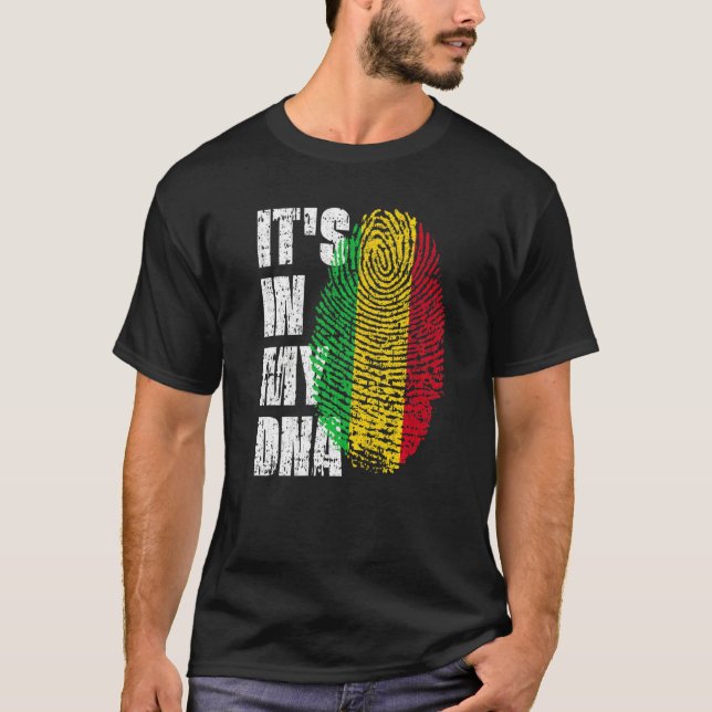 T-shirt C'est dans mon Dna Mali Drapeau Malien (Devant)