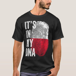 T-shirt C'est dans mon Dna Polonais Drapeau Pologne Soccer