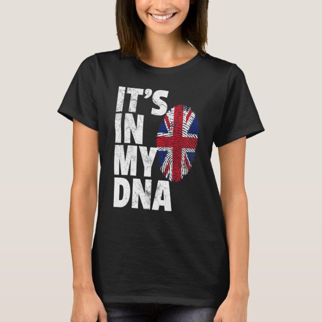 T-shirt C'est dans mon Dna Royaume-Uni Angleterre Union Ja (Devant)