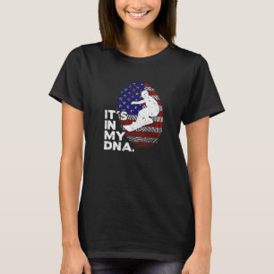 T-shirt C'Est Dans Mon Dna Slogan Pour Snowboarders Améric