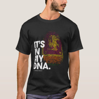 T-shirt C'Est Dans Mon Dna Sri Lanka Drapeau Les Racines S