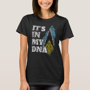 T-shirt C'est dans mon Dna St Lucia Drapeau souvenir