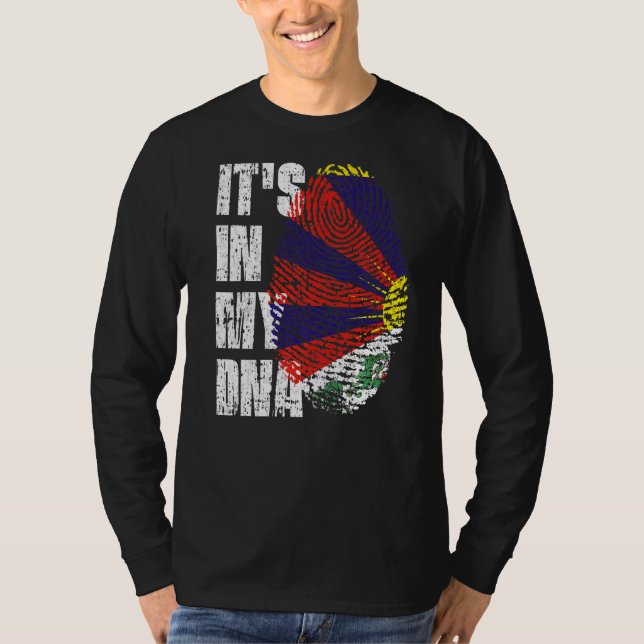 T-shirt C'est dans mon Drapeau Adn Tibet Tibétain (Devant)