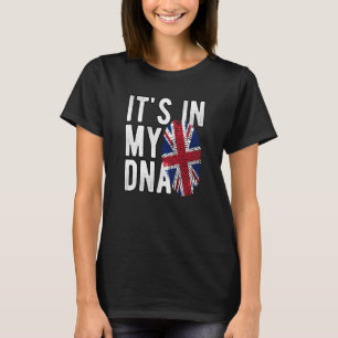 T-shirt C'est dans mon empreinte digitale Union Jack île b