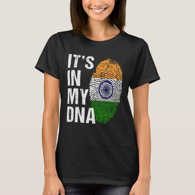 T-shirt C'est dans My DNA indian Pride india Drapeau homme (Devant)