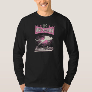 T-shirt C'est Dive O Clock Somewhere Scuba Diving Instruct
