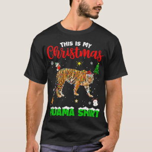 T-shirt C'Est Drôle, C'Est Mon Jour De Noël Pyjama Tiger R