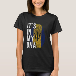 T-shirt C'est drôle dans mon ADN drapeau de la Barbade Emp