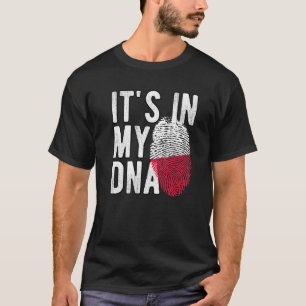 T-shirt C'est drôle dans mon ADN drapeau de Pologne Emprem
