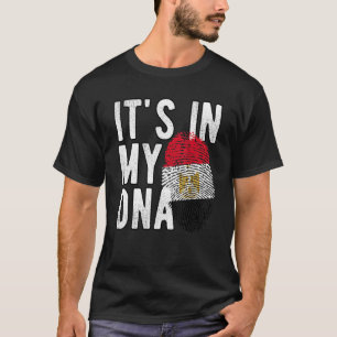 T-shirt C'est drôle dans mon ADN drapeau d'Egypte Empreint