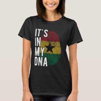 T-shirt C'est drôle dans mon ADN drapeau du Ghana Empreint