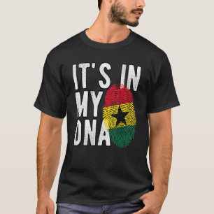 T-shirt C'est drôle dans mon ADN drapeau du Ghana Empreint