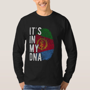 T-shirt C'est drôle dans mon ADN drapeau Erythrée Empreint