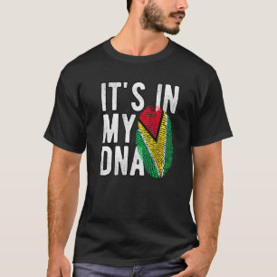 T-shirt C'est drôle dans mon ADN drapeau guyanais Empremi
