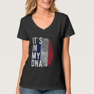 T-shirt C'est drôle dans mon drapeau ADN France Empreinte