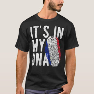 T-shirt C'est drôle dans mon drapeau ADN France Empreinte 