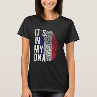 T-shirt C'est drôle dans mon drapeau ADN France Empreinte