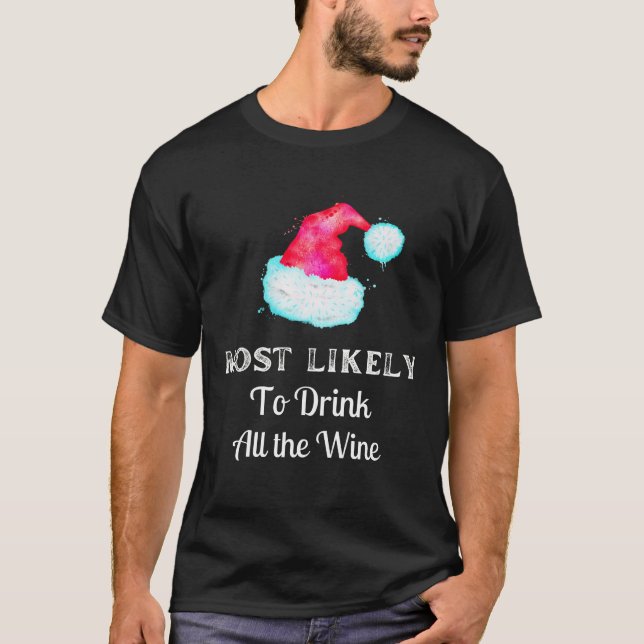 T-shirt C'Est Drôle De Boire Tout Le Vin (Devant)