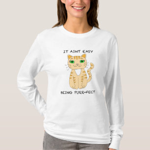 T-shirt C'Est Facile D'Être Purffait   Funny Chat Pun