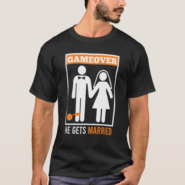 T-shirt C'est fini  mari marié enterrement de vie de garço (Devant)