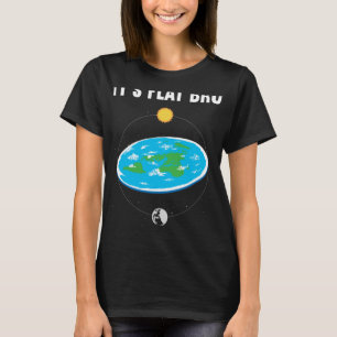T-shirt C'est Flat Bro Flat Earth Map Conspiration 1