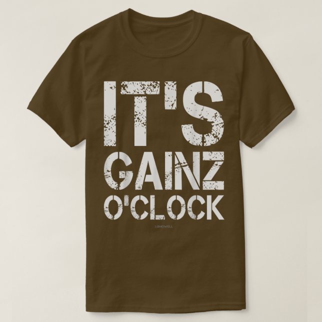 T-shirt C'est Gainz O'clock Ses gains Oclock Drôle Exercic (Design devant)