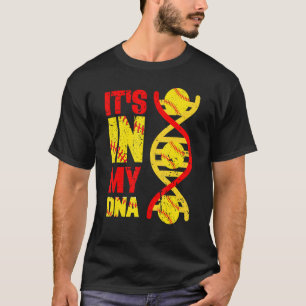 T-shirt C'est Ins My DNA Softball Sport Players Fans Team