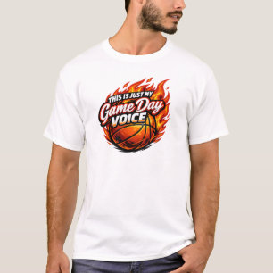 T-shirt C'est Juste Ma Voix De Jour De Match   Basket-ball