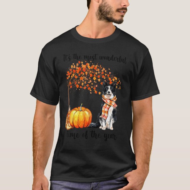 T-shirt C'est la plus merveilleuse frontière d'automne Col (Devant)