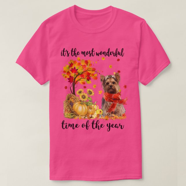 T-shirt C'est la pompe Yorkshire d'automne la plus merveil (Design devant)