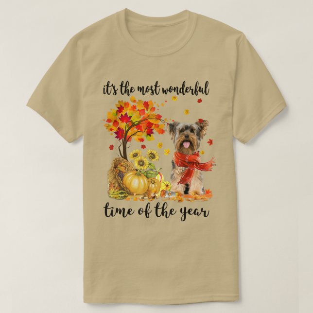 T-shirt C'est la pompe Yorkshire d'automne la plus merveil (Design devant)