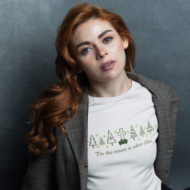 T-shirt C'EST LA RAISON Christian Noël Nativité Blanc (Créateur téléchargé)