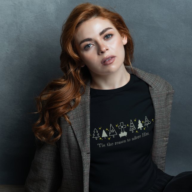 T-shirt C'EST LA RAISON Christian Noël Nativité Noir (Créateur téléchargé)