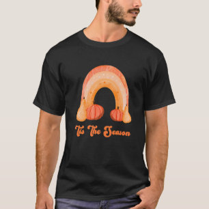 T-shirt C'Est La Saison Automne Citrouille Boho Rainbow Ap